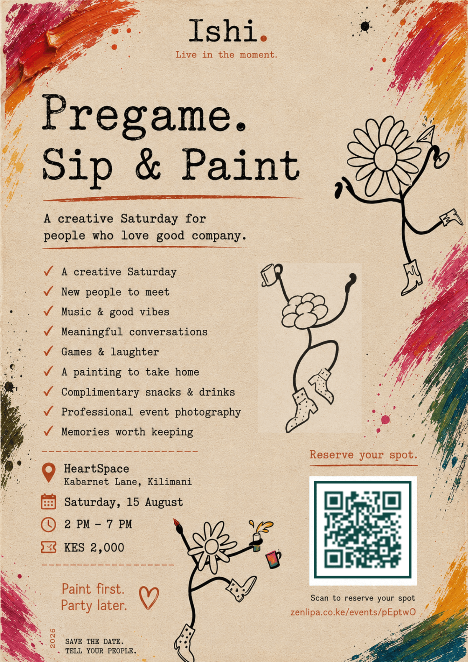 Poster for Pregame Sip and Paint